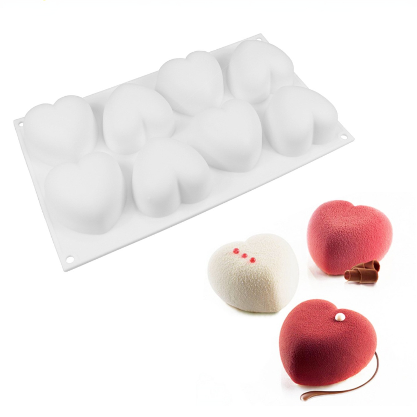Candle Supplies Wholesale - Love Heart ซิลิโคนสบู่แม่พิมพ์เทียนทําด้วยมือชุด DIY ช็อกโกแลตน้ําแข็งสบู่พลาสเตอร์เรซิ่นเค้กตกแต่งเบเกอรี่เครื่องมือ