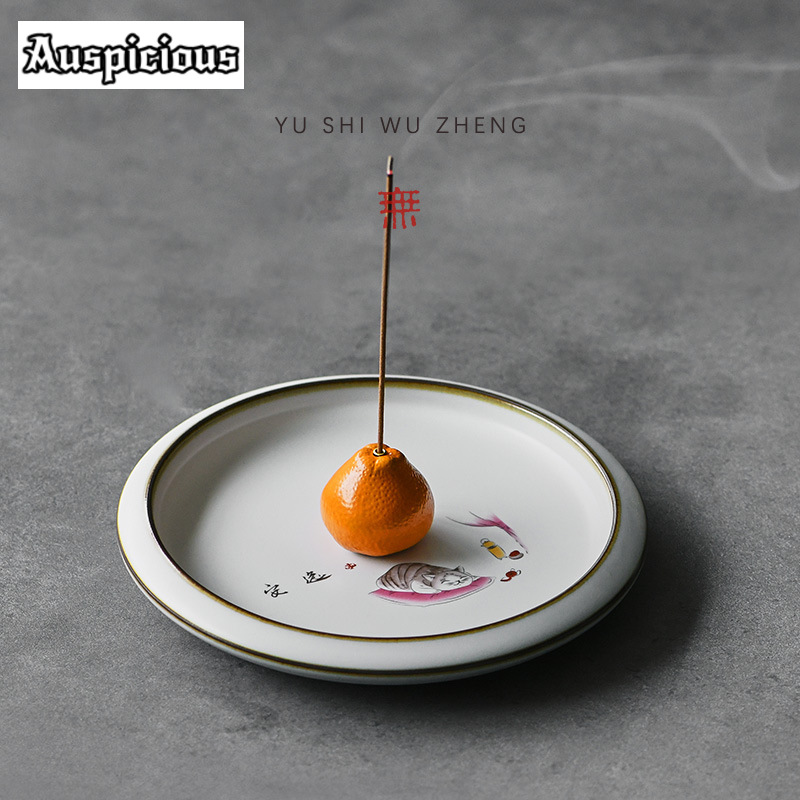 Candle Fragrance Supplies - เทียนหอมกลิ่นส้มสุดสร้างสรรค์ที่วางเทียนหอมแบบสอดสำหรับใส่ธูปในครัวเรือน