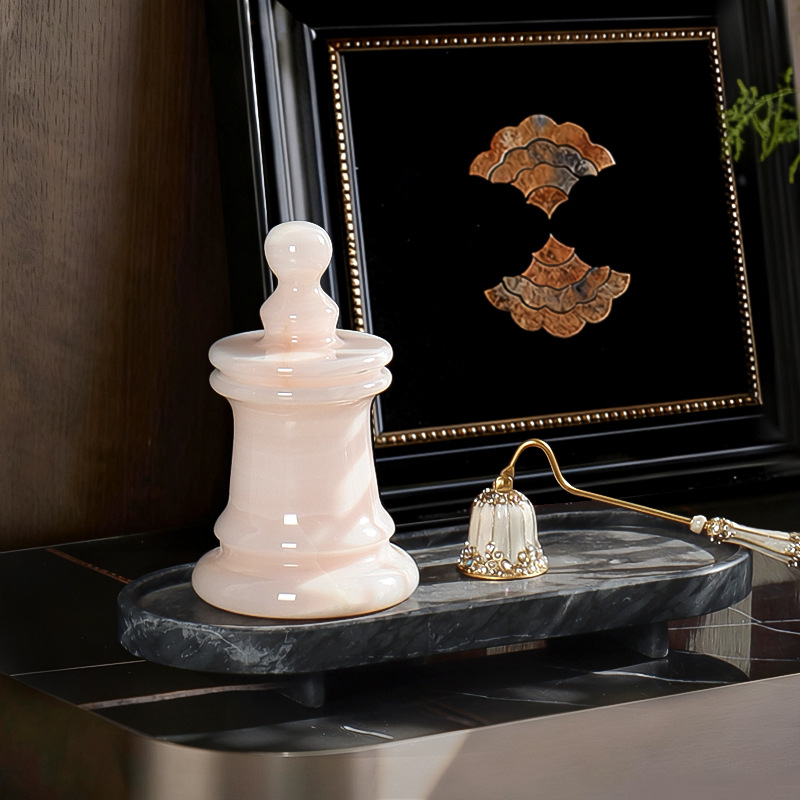 เชิงเทียนหินอ่อนสีขาวธรรมชาติ  - Candle. Queen บทวิจารณ์และราคา